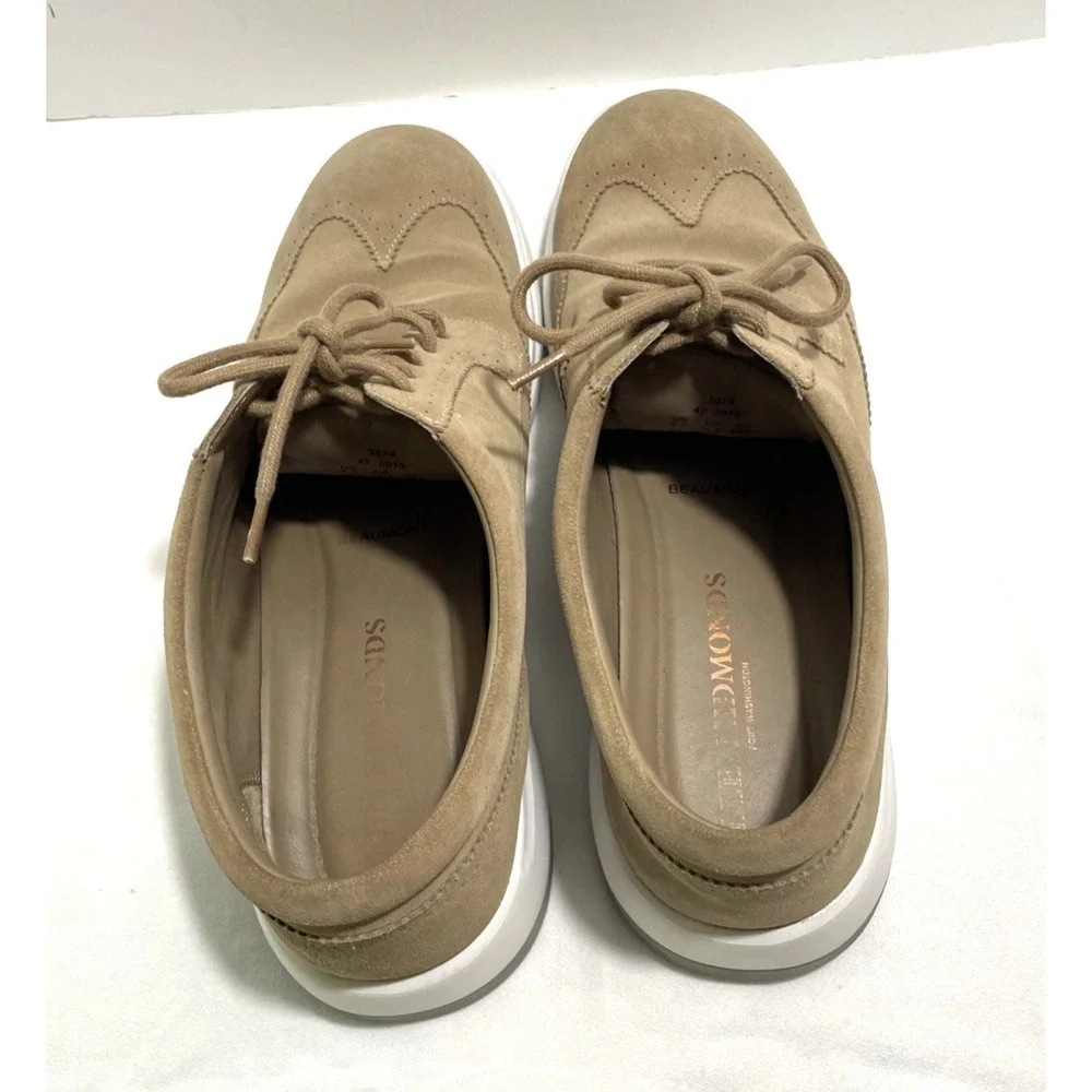 Allen‎ Edmonds Beaumont Wingtip Derby Shoes Mens 10.5 Tan Suede Leather Casual